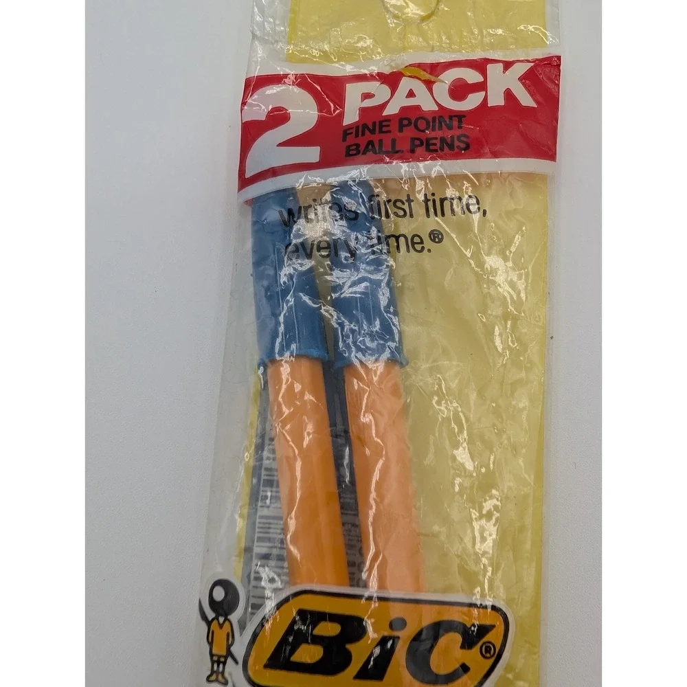 Bic Stic Vintage‎ Pen 1987 Fine Point Blue Ink Ball Pens NEW IN PACKAGE